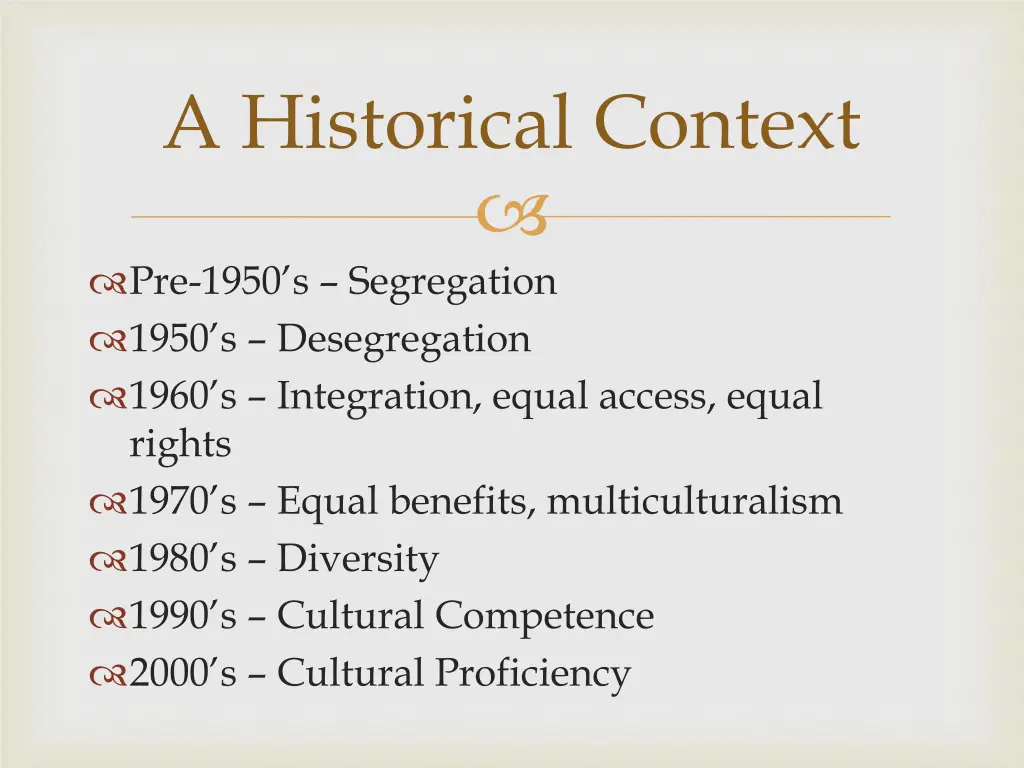 a historical context