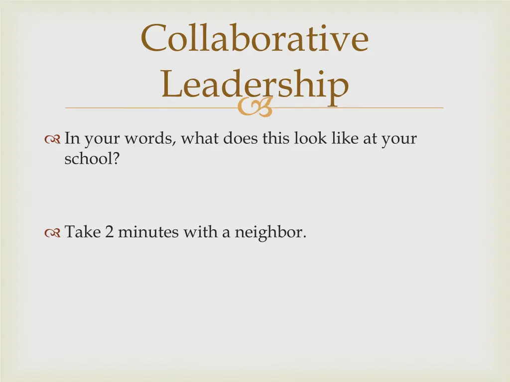collaborative leadership