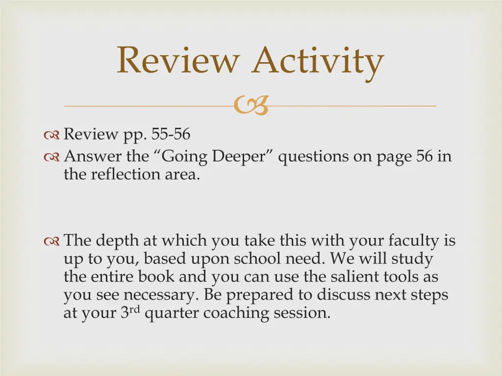 review activity