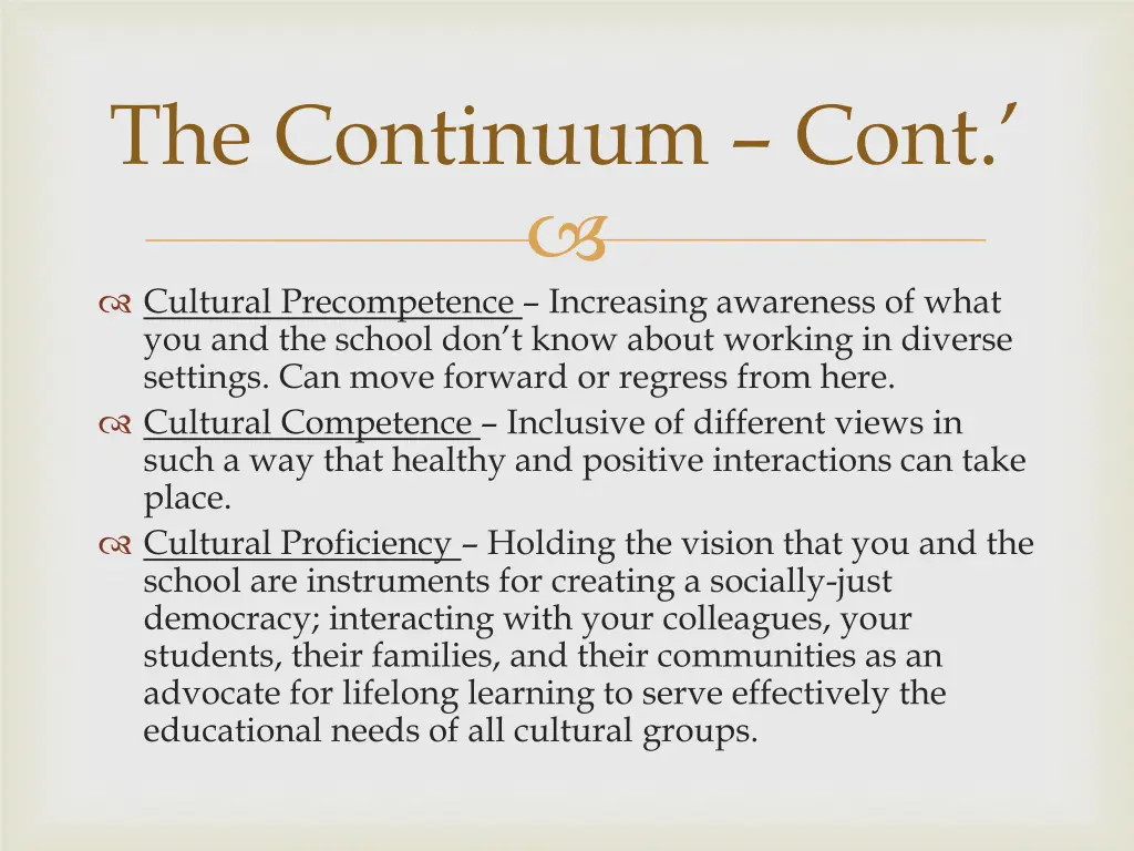 the continuum cont