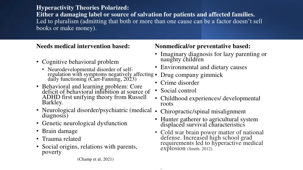 hyperactivity theories polarized either