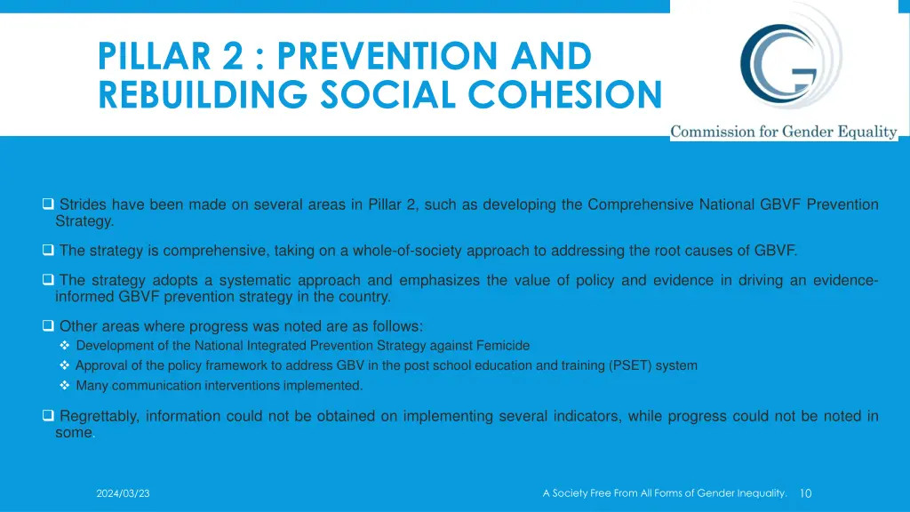 pillar 2 prevention and rebuilding social cohesion