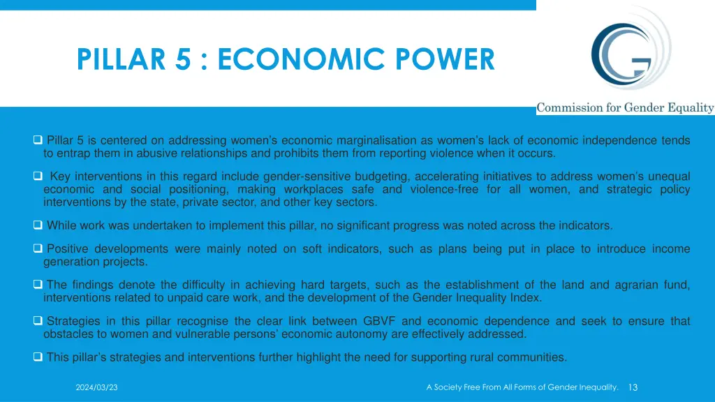 pillar 5 economic power