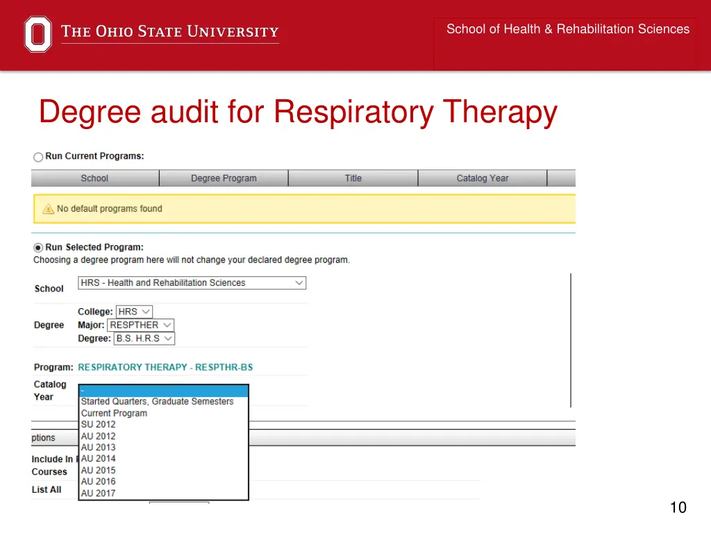 school of health rehabilitation sciences 6