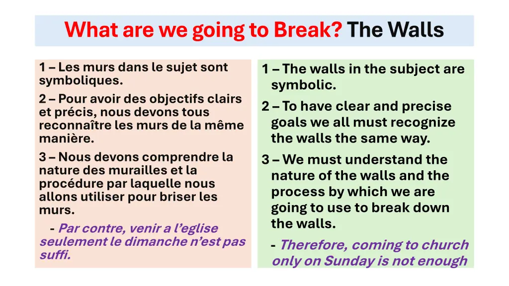 what are we going to break the walls