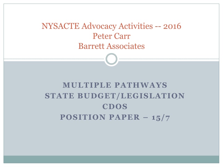 nysacte advocacy activities 2016 peter carr
