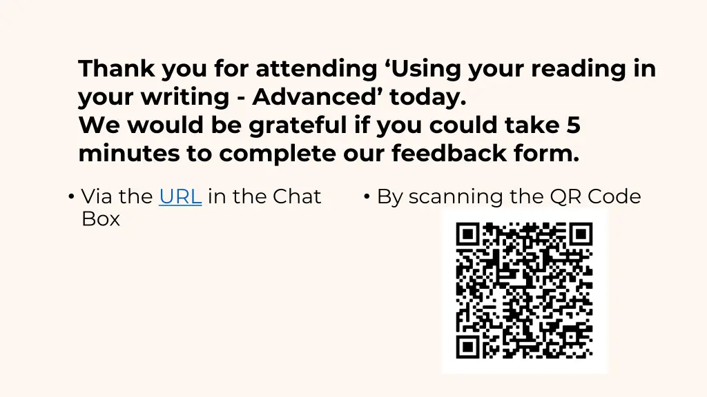 thank you for attending using your reading