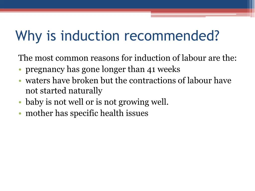 why is induction recommended