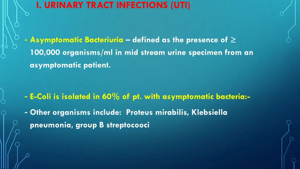 i urinary tract infections uti