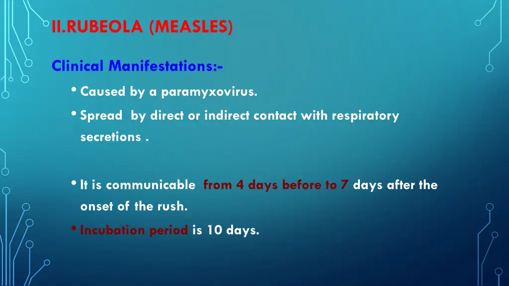 ii rubeola measles