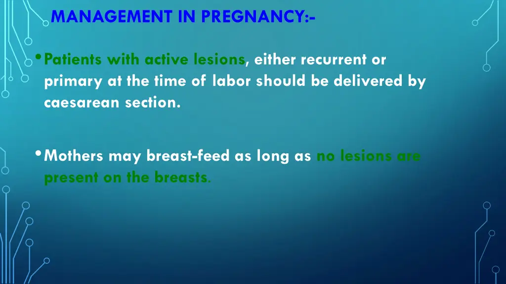 management in pregnancy 1