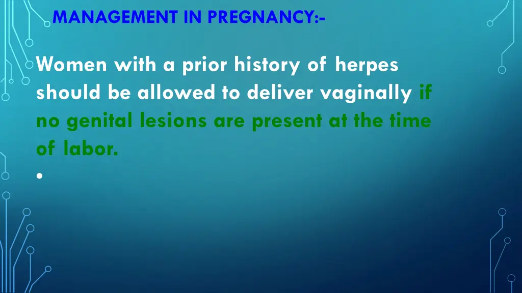 management in pregnancy