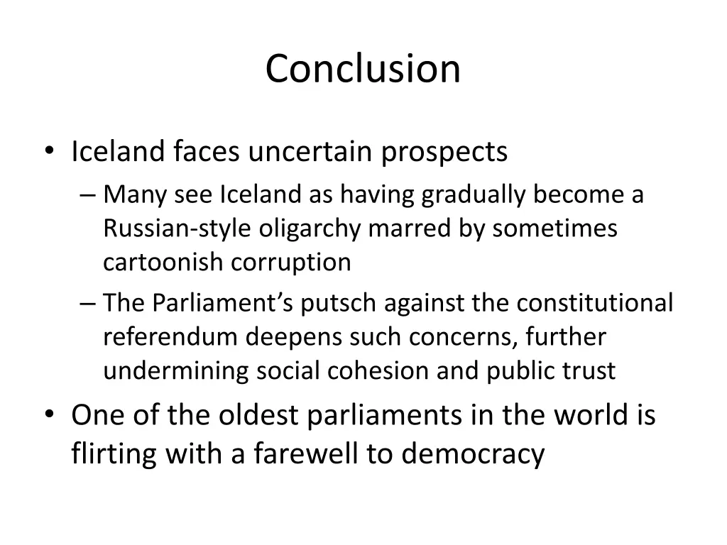 conclusion