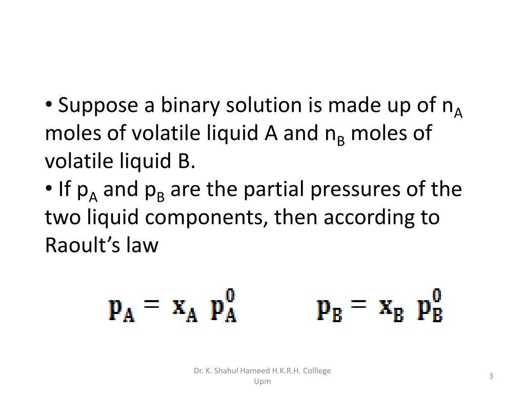suppose a binary solution is made up of n a moles