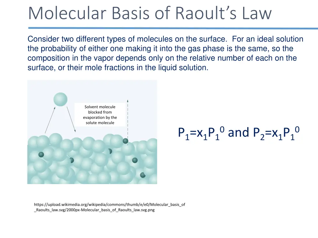 molecular basis of raoult s law