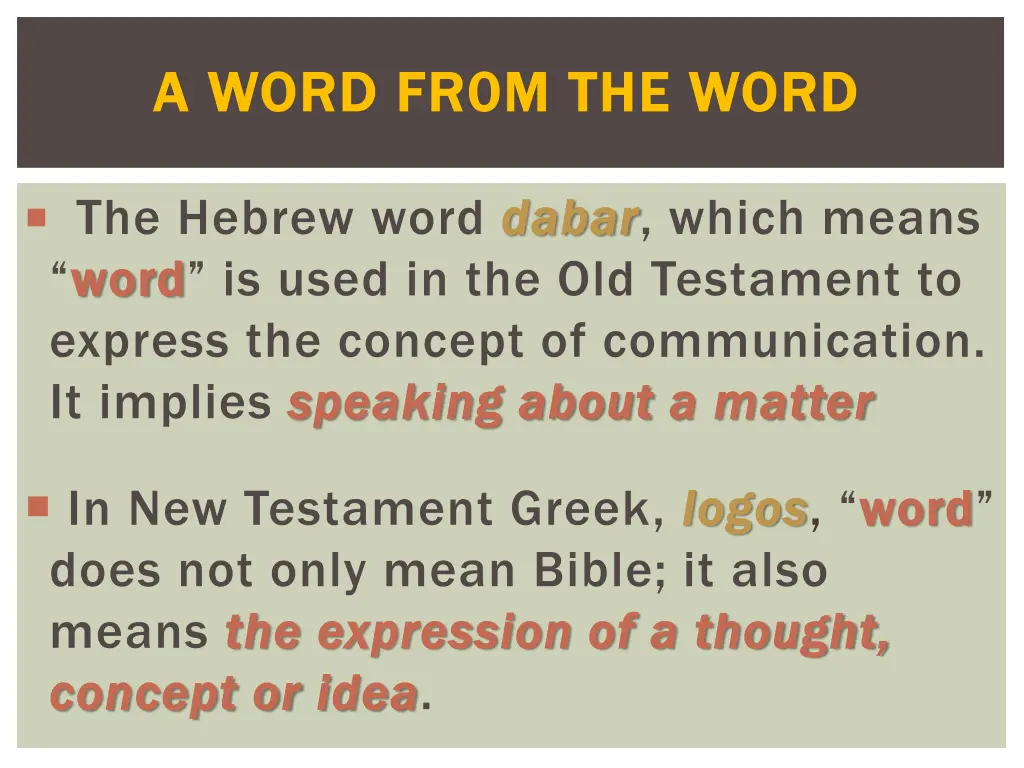 a word fr0m the word a word fr0m the word