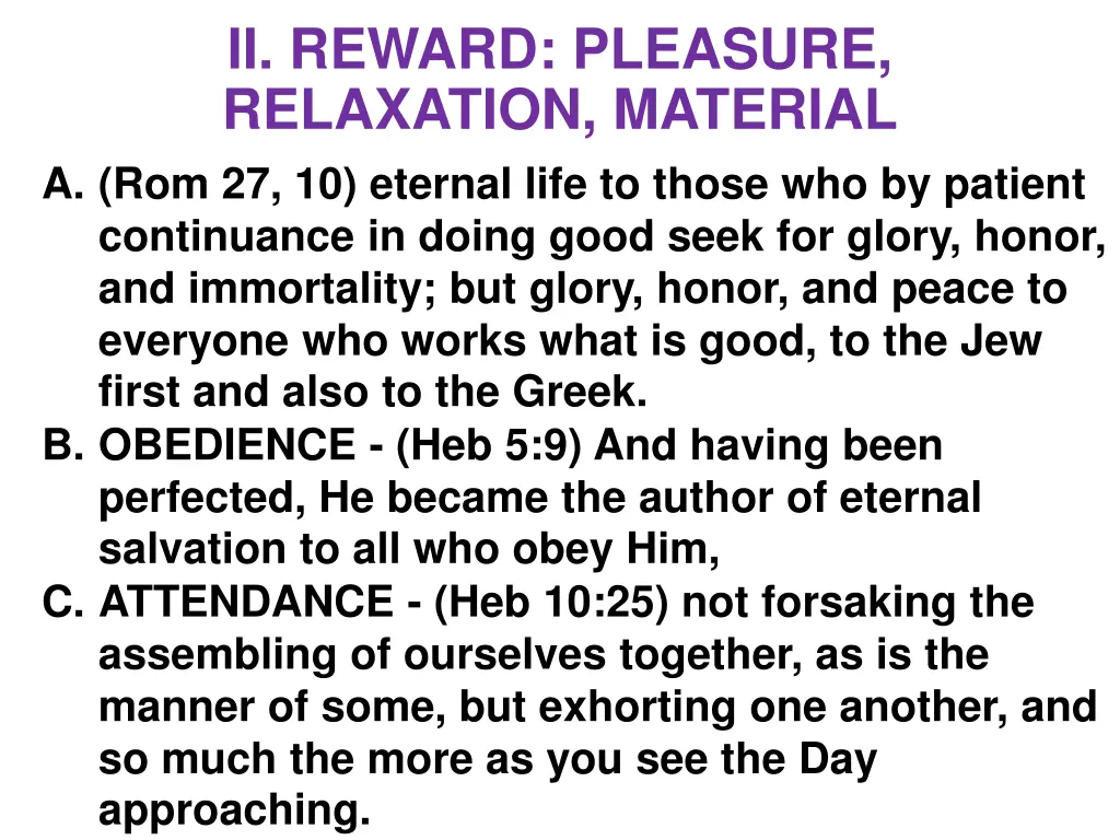 ii reward pleasure relaxation material