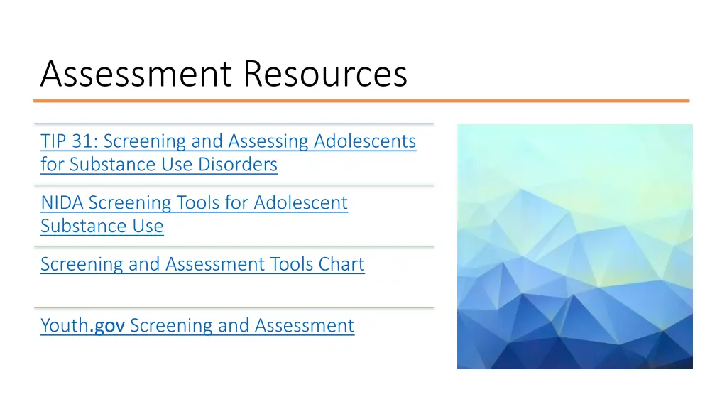 assessment resources