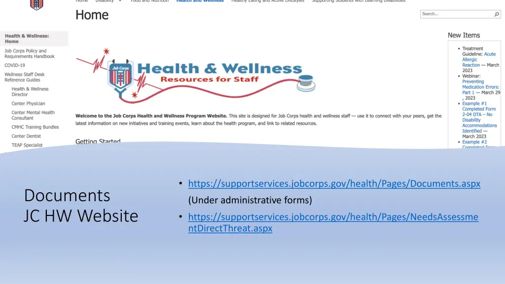 https supportservices jobcorps gov health pages