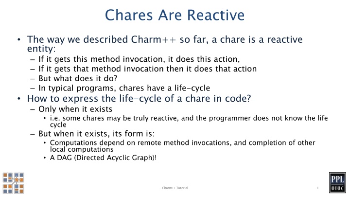 chares are reactive