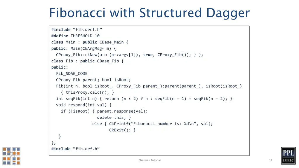 fibonacci with structured dagger