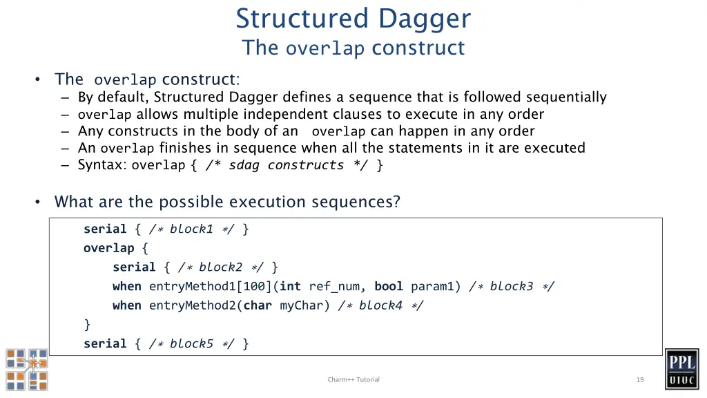 structured dagger the overlap construct