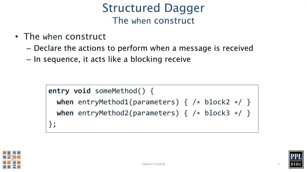 structured dagger the when construct