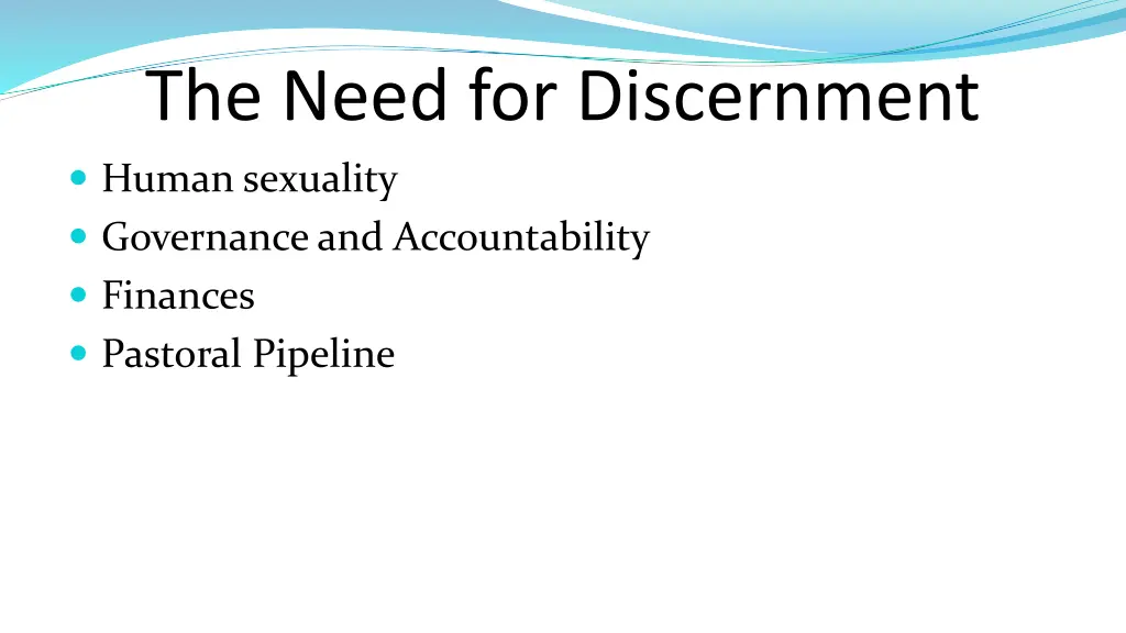 the need for discernment human sexuality