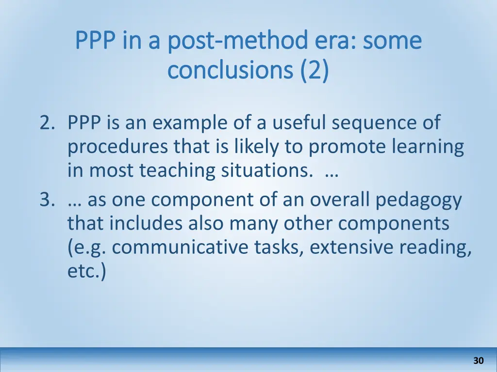 ppp in a post ppp in a post method era some 1