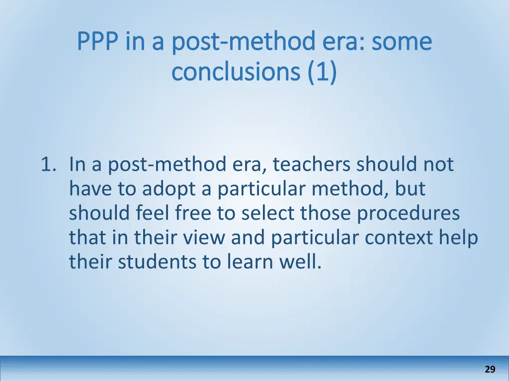 ppp in a post ppp in a post method era some