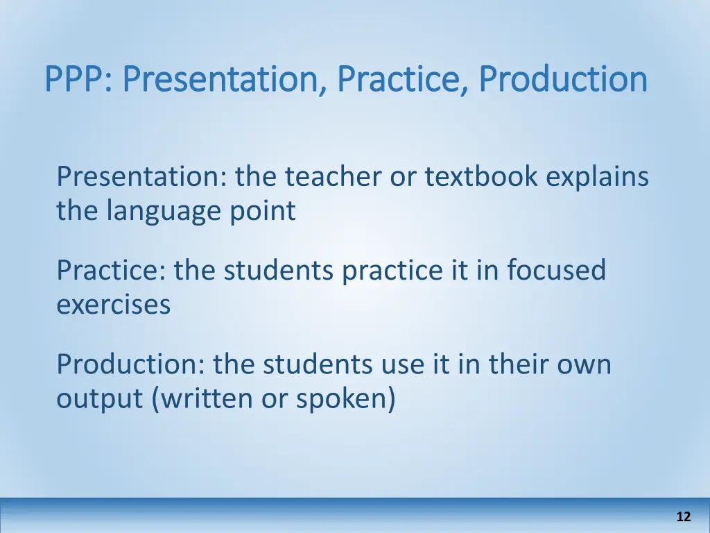 ppp presentation practice production