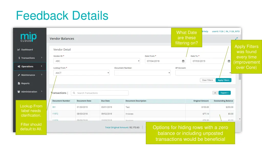 feedback details