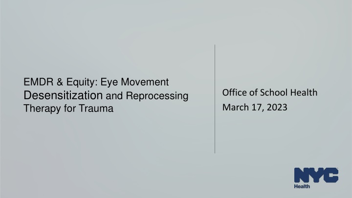 emdr equity eye movement desensitization