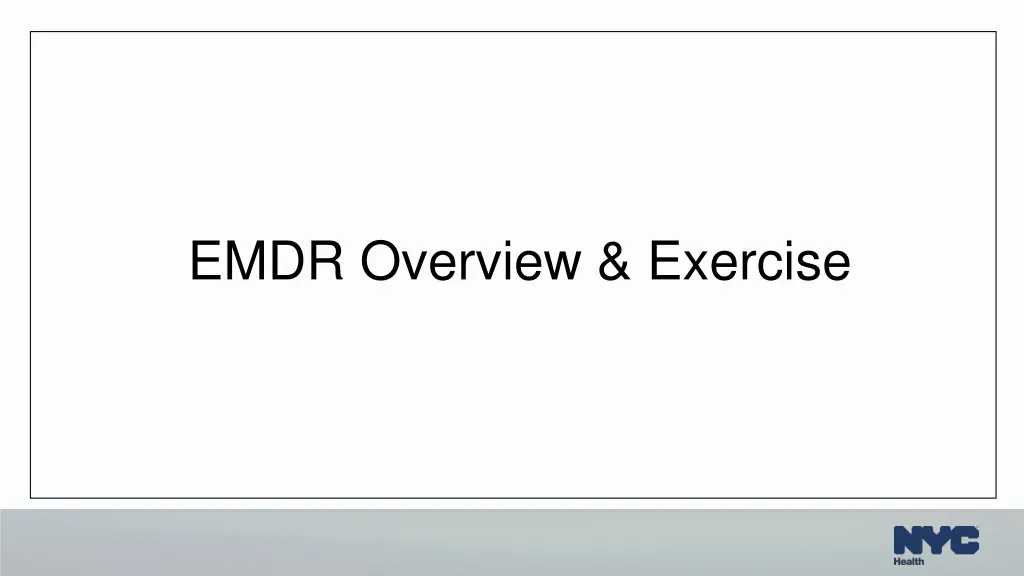emdr overview exercise