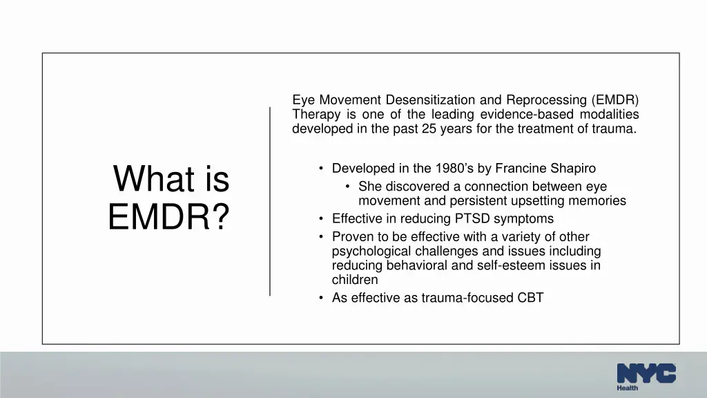 eye movement desensitization and reprocessing