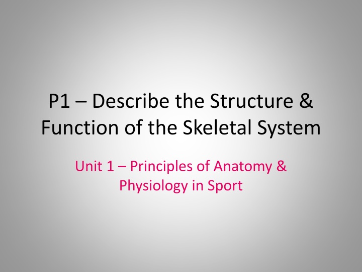 p1 describe the structure function