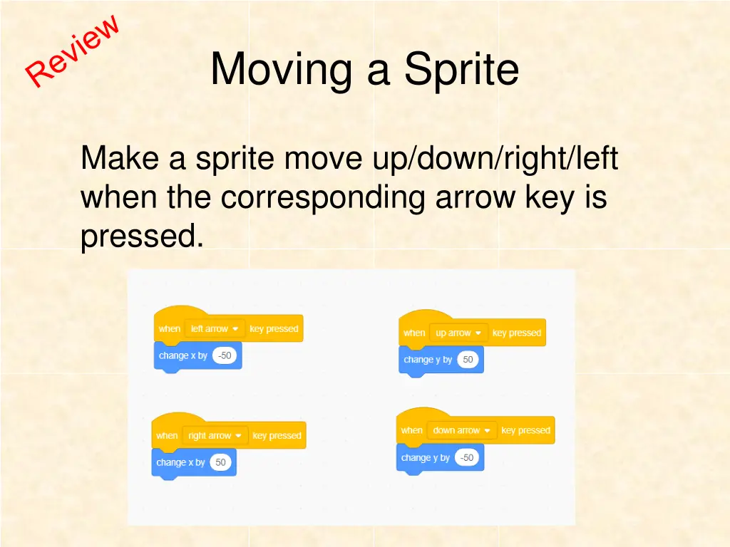 moving a sprite