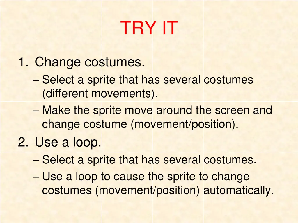 try it