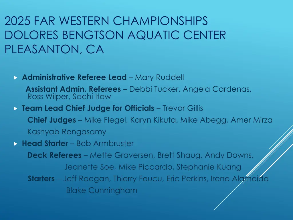 2025 far western championships dolores bengtson 2