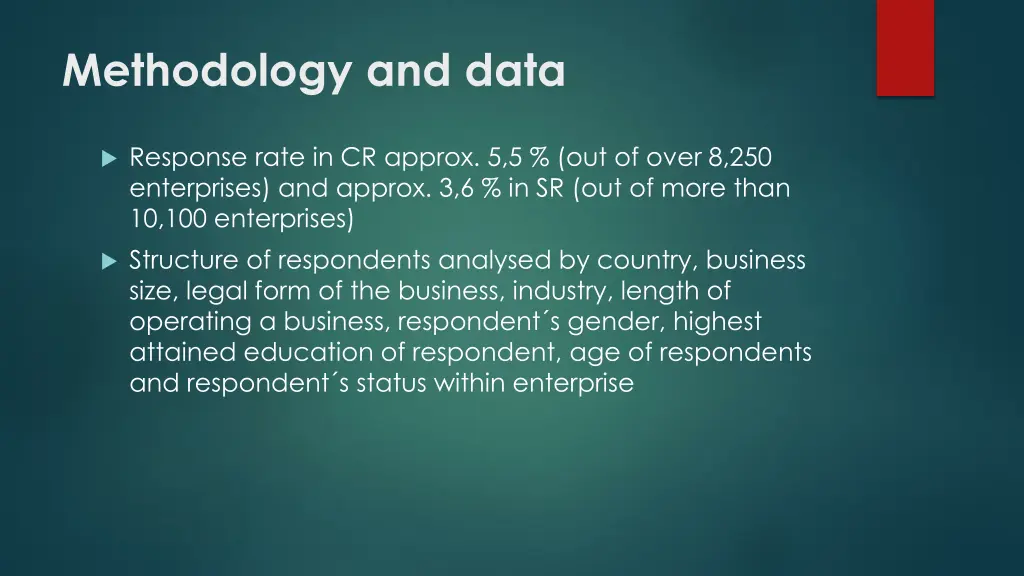 methodology and data 1