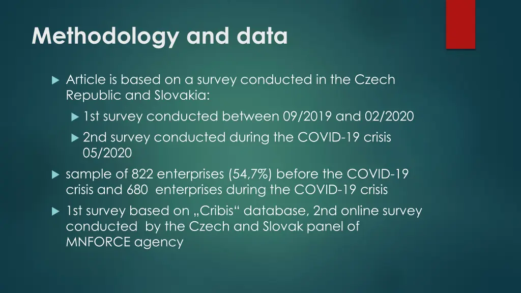 methodology and data