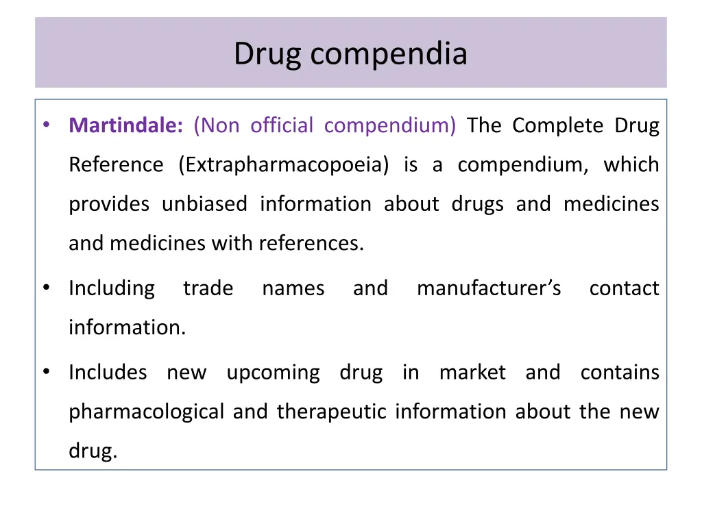 drug compendia 2
