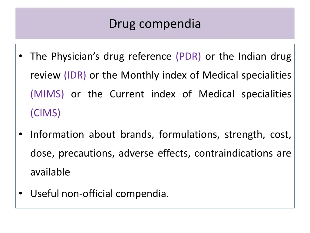 drug compendia 3