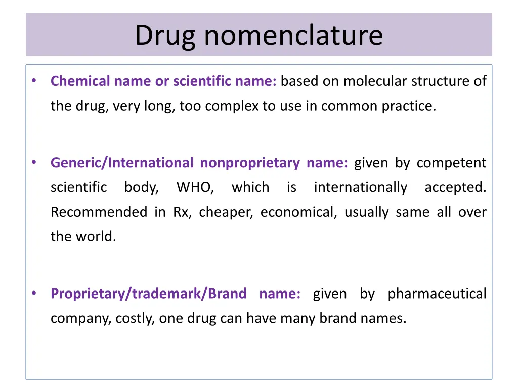drug nomenclature 1