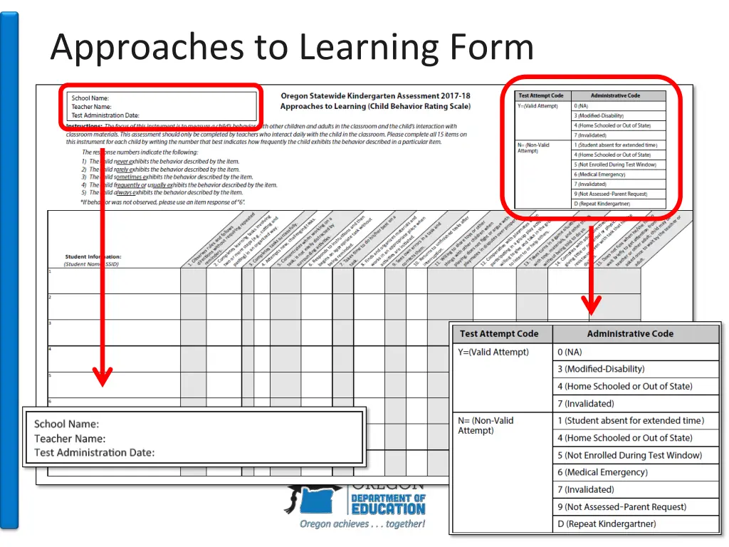 approaches to learning form