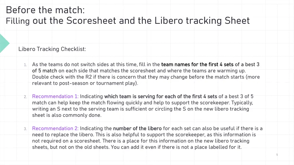before the match filling out the scoresheet 2