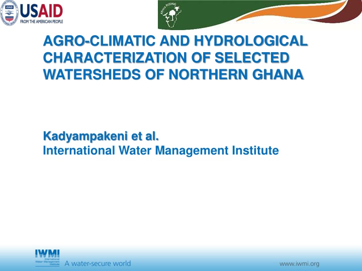 agro climatic and hydrological characterization