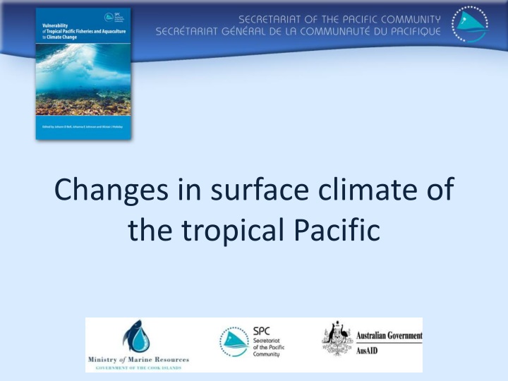 changes in surface climate of the tropical pacific