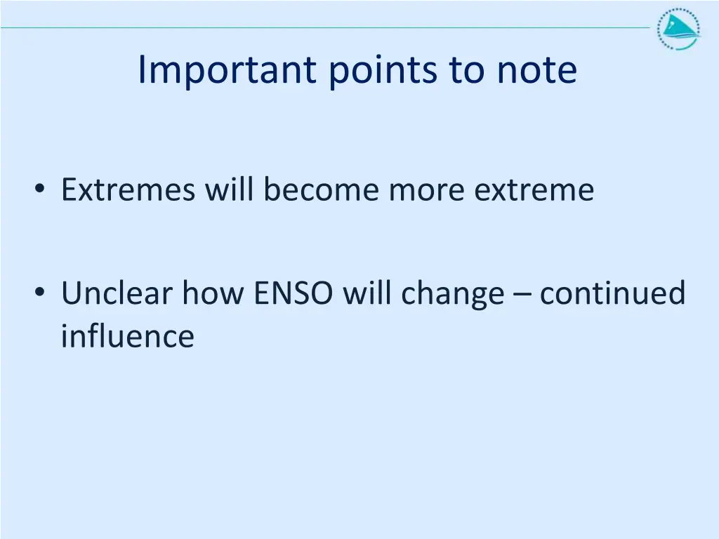 important points to note
