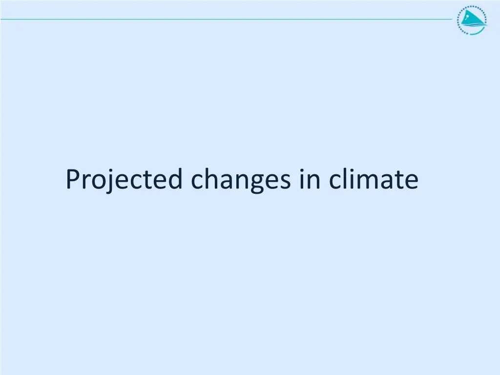 projected changes in climate